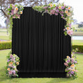 MEETSKY 10ft x 7ft Black Backdrop Curtain for Parties Black Rod Pocket Backdrop Photo Curtains Backdrop Drapes Fabric Decoration for Birthday Party Decor for Boys Teens Men, 5ft x 7ft, 2 Panels