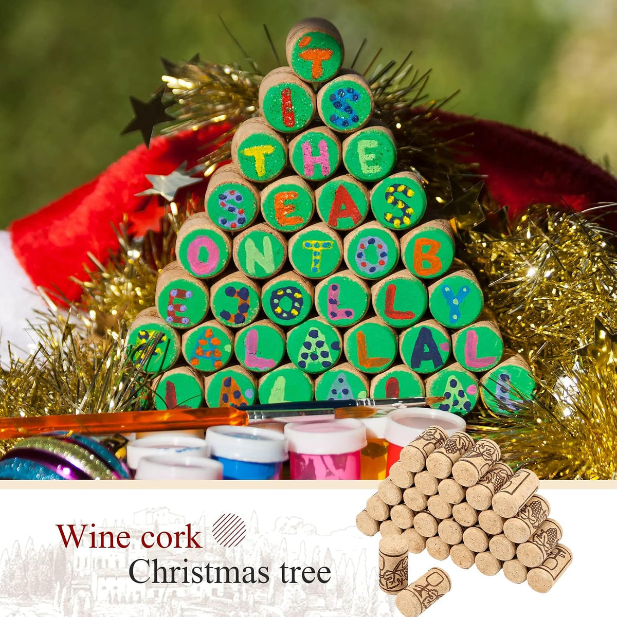 Qunclay 500 Pcs Natural Wine Cork for Bottle, 0.87" X 1.73", Straight