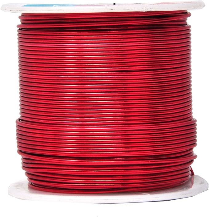 Mandala Crafts 18 Gauge Anodized Aluminum Craft Wire for Jewelry Making - 450 FT Colored Flexible Silver Copper Purple Gold Brown Red Wire - Bendable for Bonsai Armature Crafting Sculpting