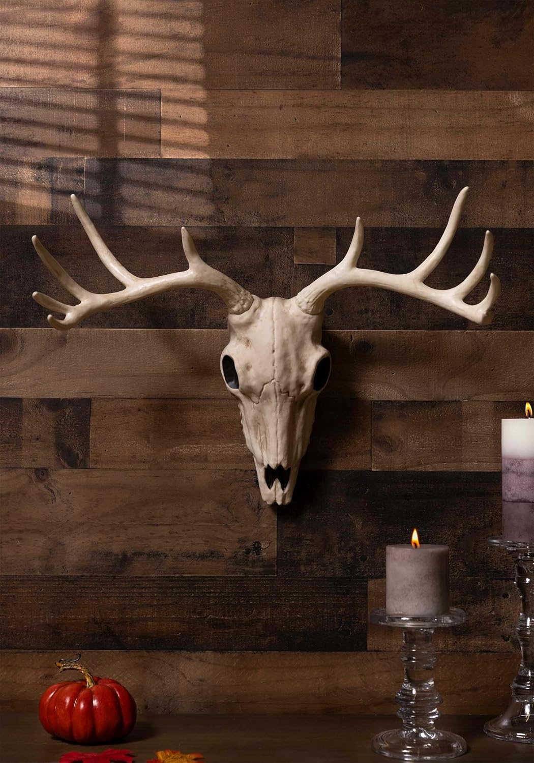 Crazy Bonez 10 Point Buck Deer Skull Hanging Wall Decor, 21.5" Wide