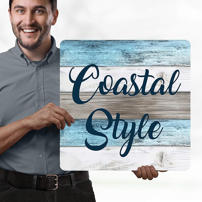 Custom Sign, Custom Street Sign, 11 Font Colors, 13 Font Styles, 4 Hole Options, 22 Sizes, 18x18 Inches, Rust Free DiBound, Fade Resistant, Made in USA by My Sign Center (Coastal)
