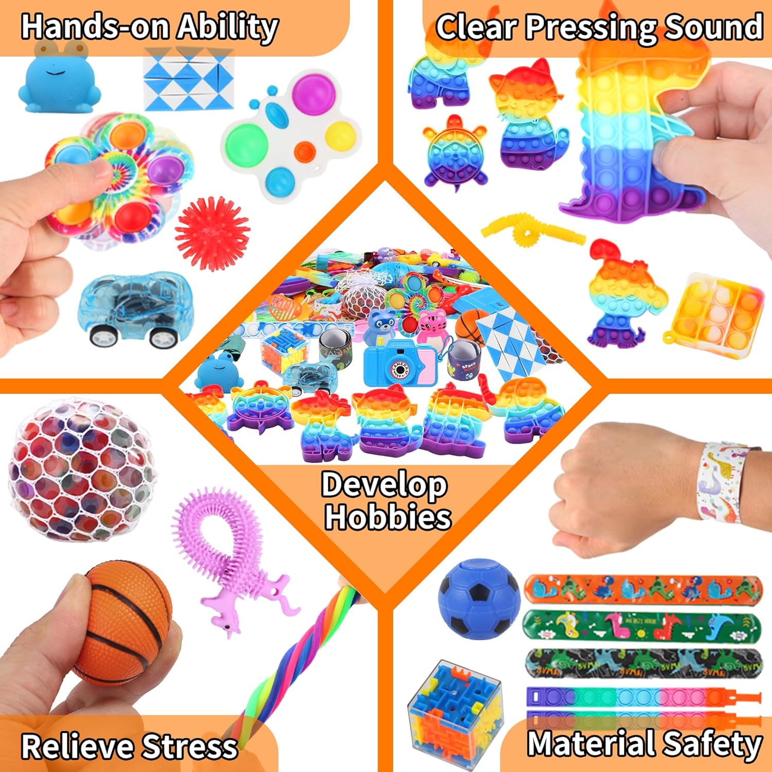 1000 Pcs Party Favors for Kids, Fidget Toys Bulk, Birthday Gift Toys, Fidgets Stocking Stuffers, Treasure Box Birthday Party, Goodie Bag Stuffers, Carnival Prizes, Pinata Filler Stuffers for Classroom