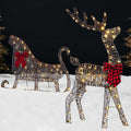 best choice products 4ft lighted 2d reindeer &, main product view