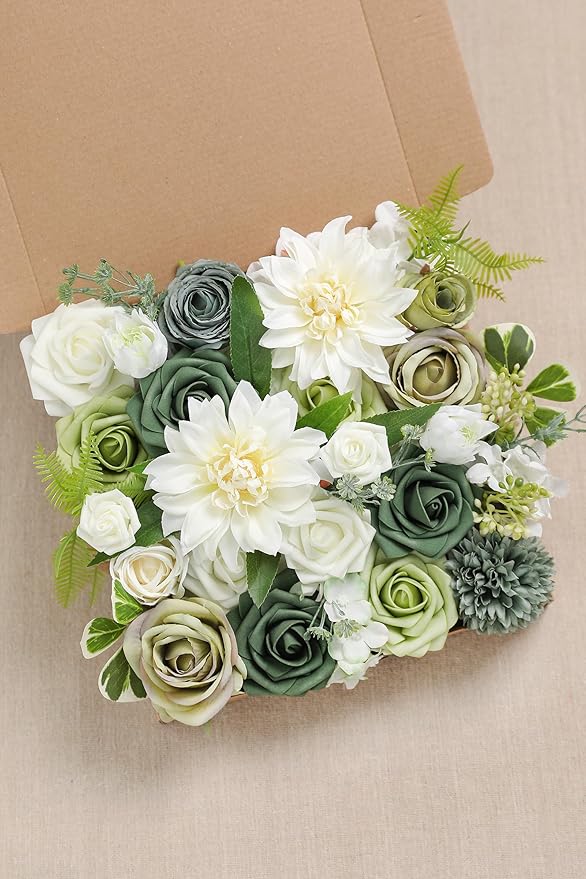 Serra Flora Artificial Flowers Combo Box Set for DIY Wedding Bouquets Centerpieces Arrangements Bridal Shower Party Home Decorations