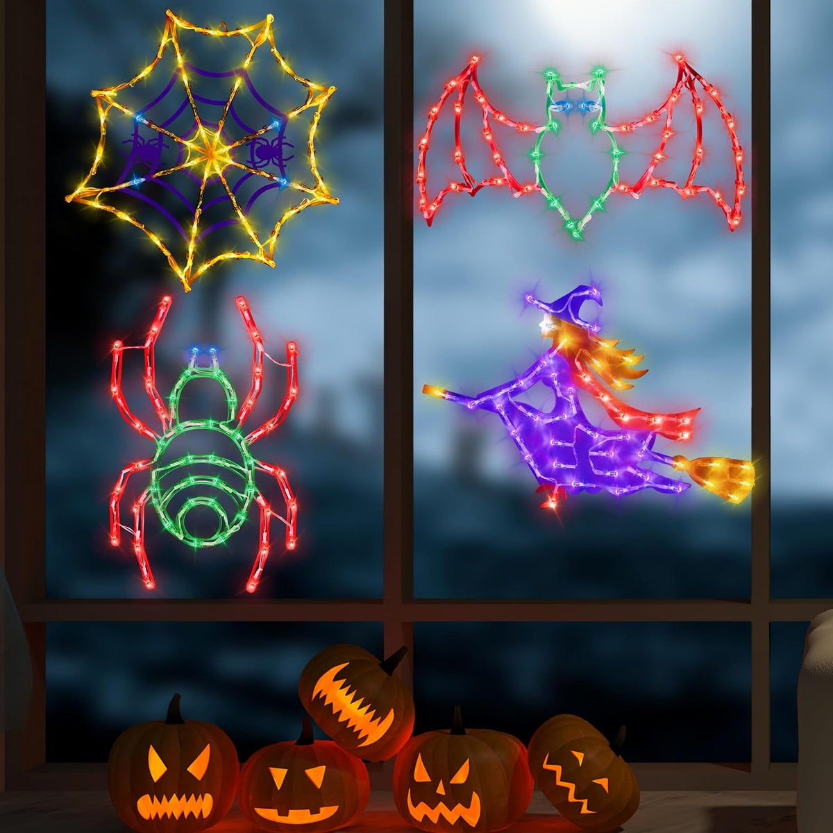 Halloween Decorations - 16" Halloween Window Silhouette Lights