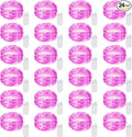 24 Pack LED Fairy Lights Battery Operated 7Ft 20Led Mini String Lights Waterproof Christmas for Mason Jars Bedroom DIY Party Wedding Christmas Decor Pink