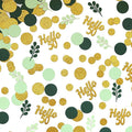 300PC Gold Glitter and Sage Green Happy 50th Birthday Decorations for Men/Women Greenery 50th Birthday Confetti for Table Fifty Party Decor Supplies