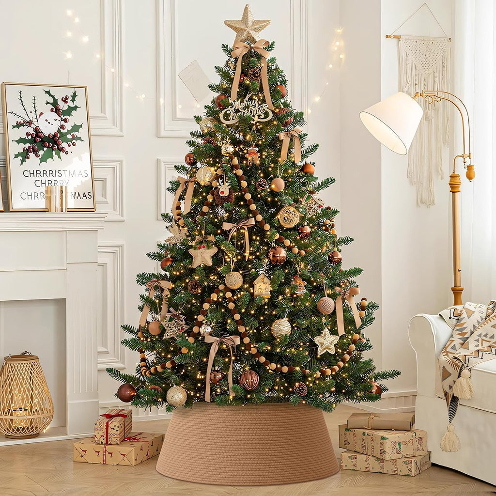 Christmas Tree Collar, Adjustable Tree Collars for Artificial Trees, Xmas Trees Stand Cover, Base Cover for Christmas, 28"×10"