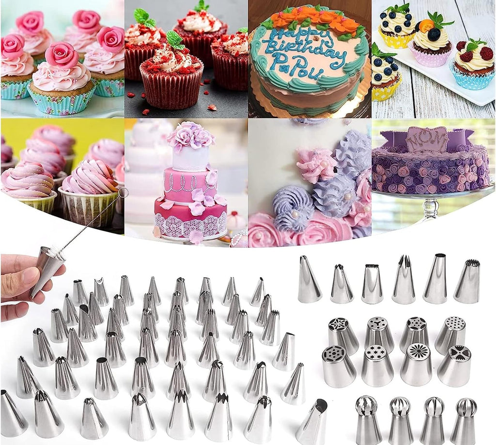 359PCs Cake Decorating Baking Supplies Kit, Baking Set with 66 Piping Tips, Icing Bags and Tips Set for Beginners,Baking Tools,Cupcake Decorating Kit
