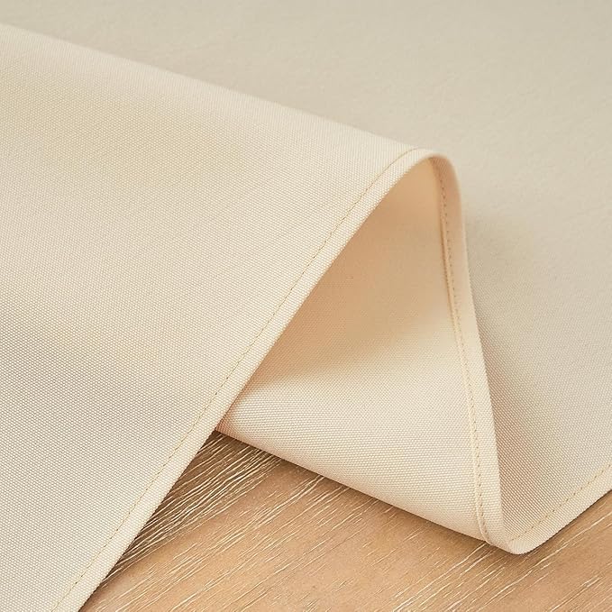 2 Pack Beige Small Short Table Runner 12 x 24 Inch Solid Color Runners Coffee Table Dresser for Daily Party Home Decoration