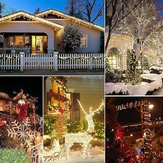 Battery Operated Starry Lights - 18FT 50 Micro LEDs, Warm White (2 Pack) for Christmas Tree, Wreath, DIY, Wedding