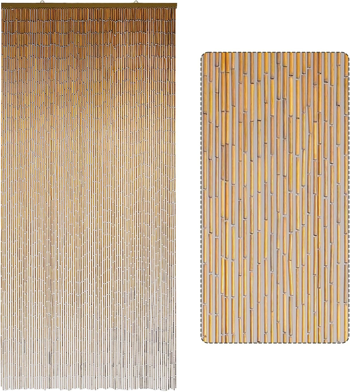 minimalist natural wooden beaded curtain - durable wood, main product view