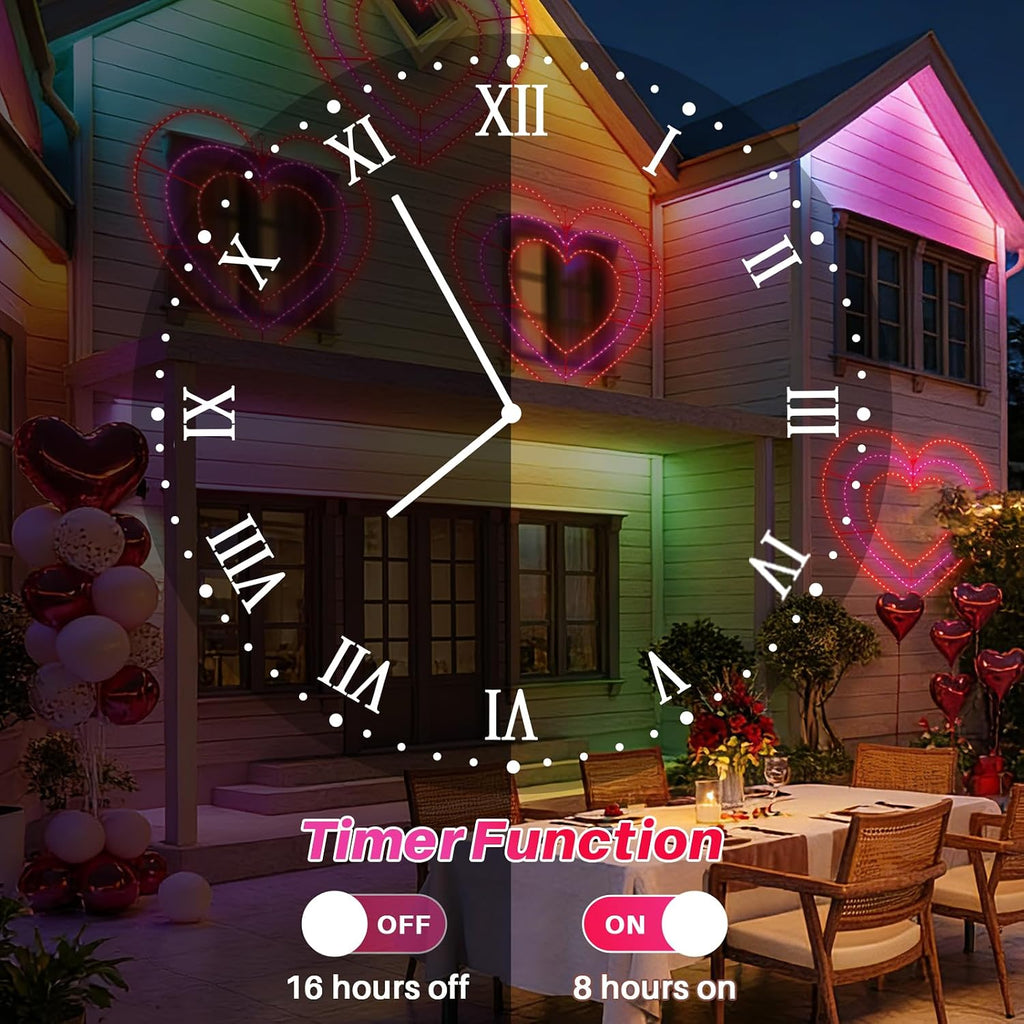 LAMPHOME Valentine Lights Outdoor 37.4 Inch 252LED Waterproof Red and Pink Heart Light Valentine‘s Day Decorations for Outdoor Garden Yard Valentine‘s Day Interior Decoration