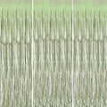 3 Pack Foil Fringe Backdrop - Light Green Shiny Tinsel Curtains for Party Decoration/Photo Booth Props - 3.3x8.2 FT Metallic Foil Backdrop for Birthday, Wedding, Graduation, Christmas
