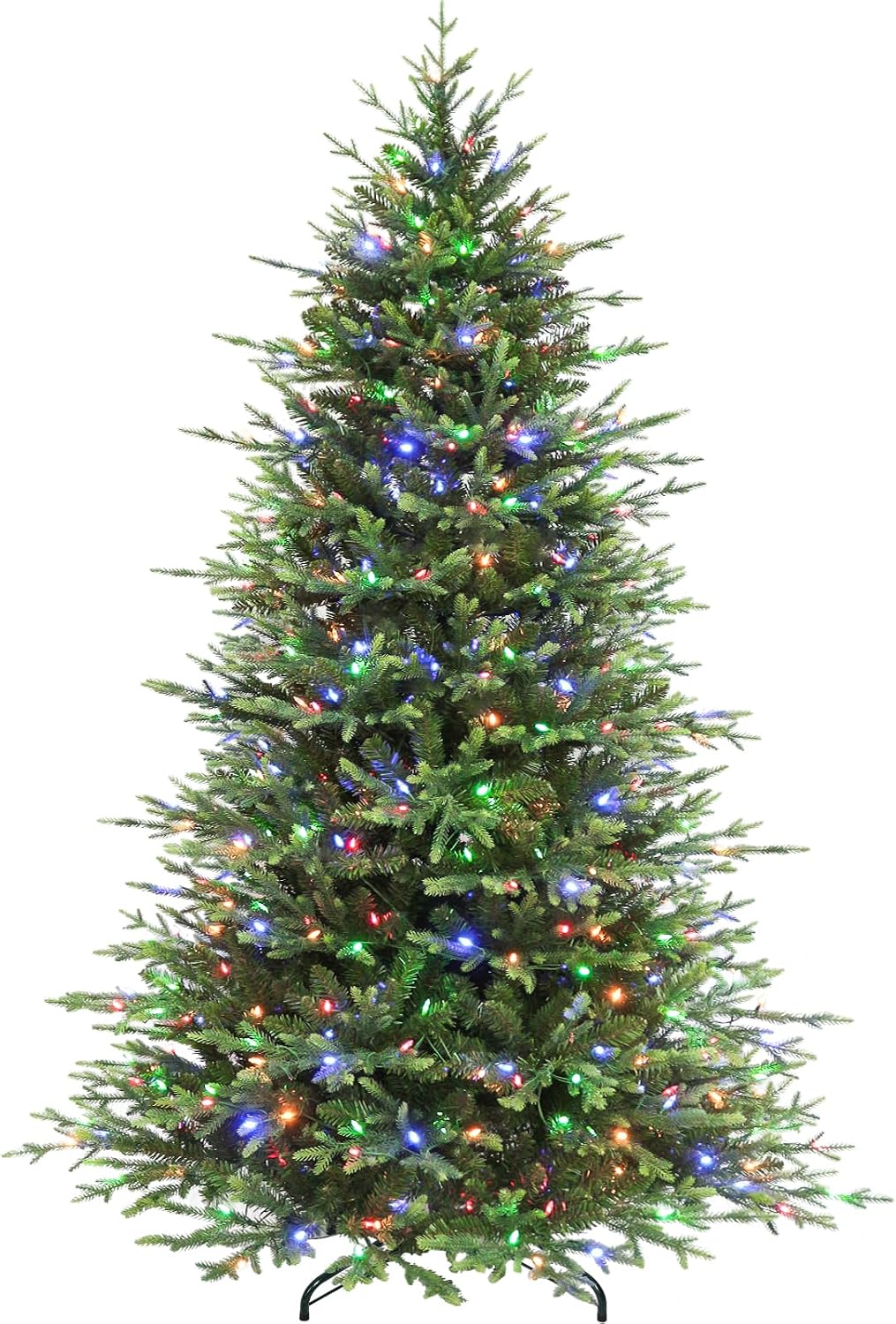 hykolity 7.5 ft prelit christmas tree with realistic, main product view