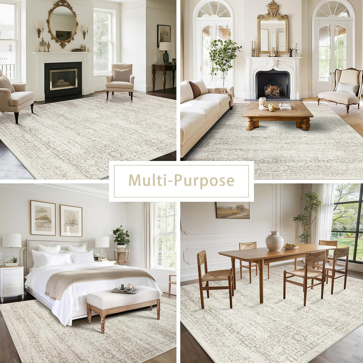Washable Rugs 8x10 Area Rugs for Living Room,Bedroom,Dining Room Carpet