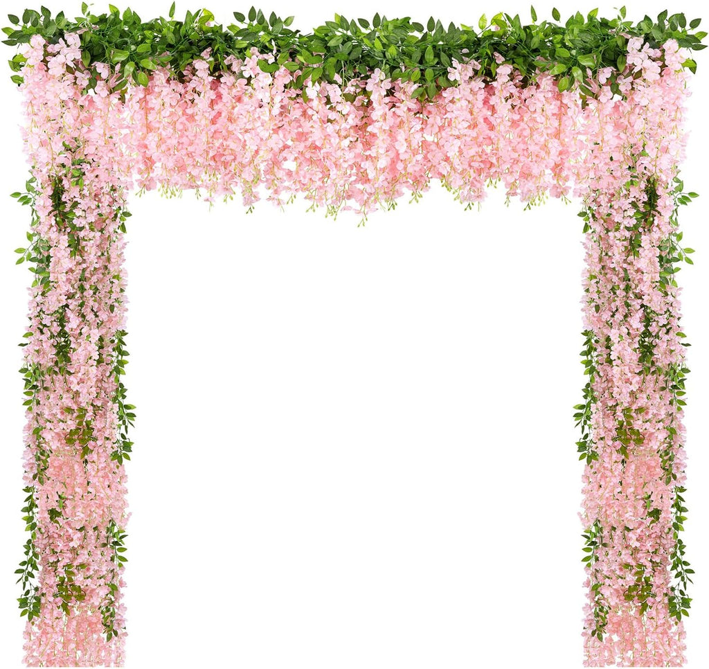 u'artlines 10pcs 7.2 ft/piece artificial wisteria garland light, main product view