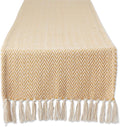 DII Woven Basic Tabletop Collection, Chevron Table Runner, 15x72, Honey Gold