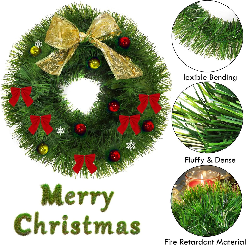 gardennow 3 pack 150ft christmas garland for holiday showing dimensions