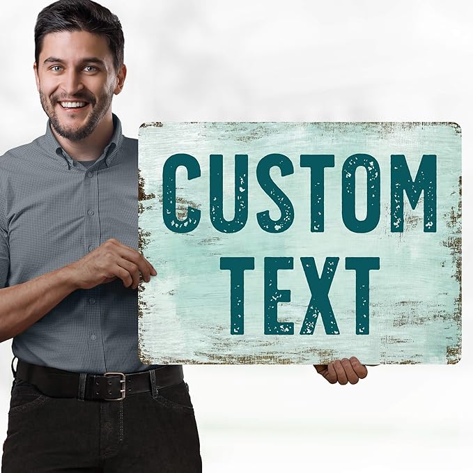 Custom Sign, Custom Street Sign, 11 Font Colors, 13 Font Styles, 4 Hole Options, 22 Sizes, 18x24 Inches, Rust Free DiBound, Fade Resistant, Made in USA by My Sign Center (Shabby Chic)