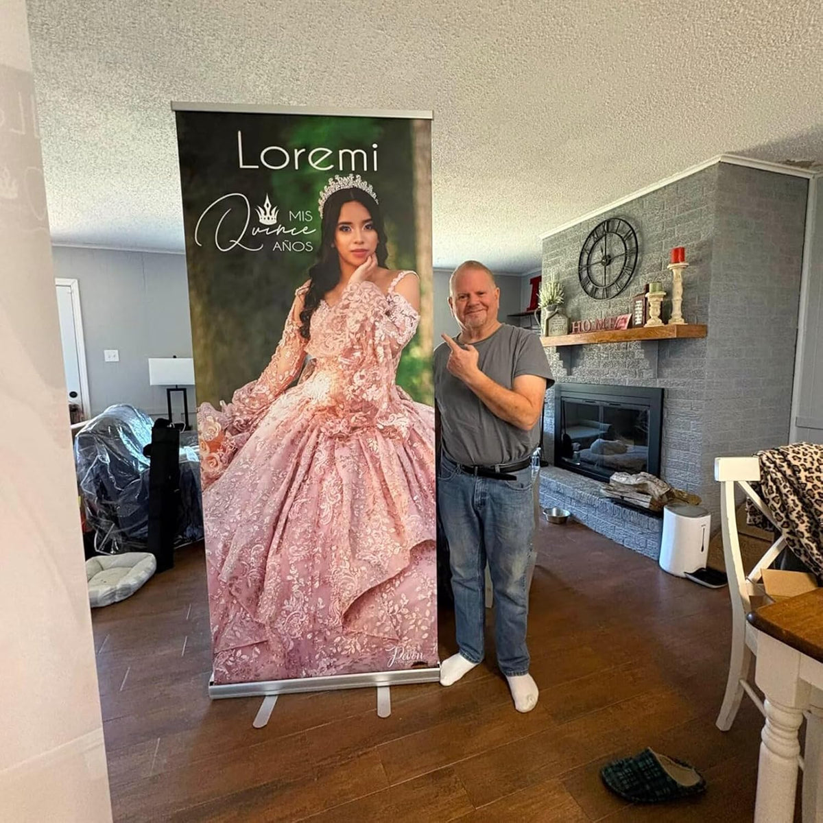 Custom Retractable Banner with Aluminum Silver Stand – Ready in 1 Day, Person...