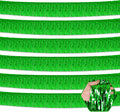 6 Pack 10 Feet Green Foil Fringe Garland Metallic Tinsel Streamers Banner Wall Hanging Curtain Backdrop for Parade Floats, Birthday, Graduate, Mother's Day, Wedding Party Decoration