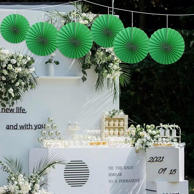 Green Party Decorations,Green Paper Decorations For Party,Tennis Party Decorations Party Paper Fans Bulk 16in,Graduation Decoration Classroom Decor,St Patrick'S Day Decortions 30 Color Diy Set （Green）