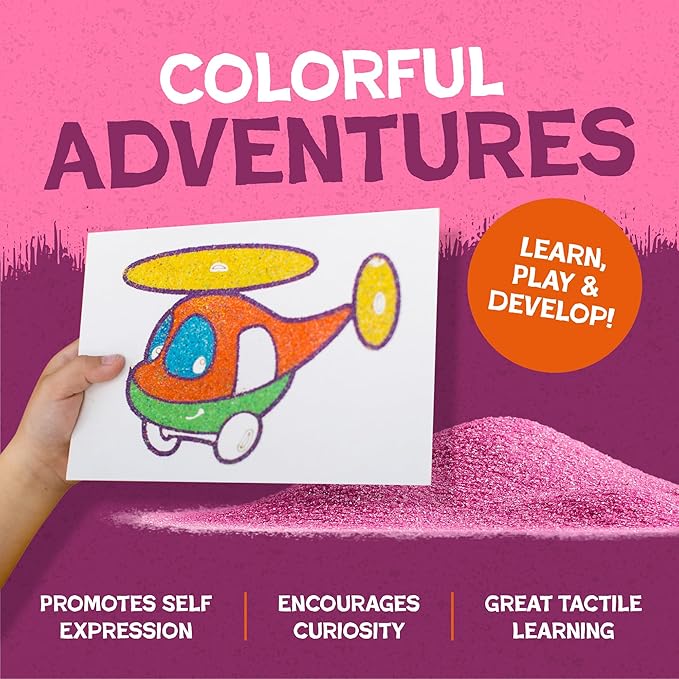 Hygloss Colored Sand for Crafts - 15 lb Bottle, Pink - Vibrant Colorful Fine Sensory Play Sand Art Kits for Kids - Classroom Activities for Children 3 4 5 6 7 8 9 10 11 12 - Safe for Ages 3+