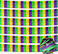6 Pack 10 Feet Gold Green Purple Foil Fringe Garland Metallic Tinsel Streamers Banner Wall Hanging Curtain Backdrop for Parade Floats, Birthday, Graduate, Mother's Day, Wedding Party Decoration