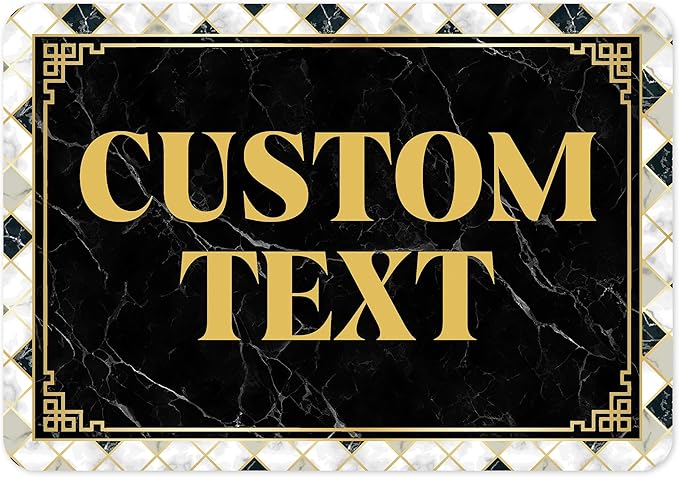 Custom Sign, Custom Street Sign, 11 Font Colors, 13 Font Styles, 4 Hole Options, 22 Sizes, 7x10 Inches, Rust Free DiBound, Fade Resistant, Made in USA by My Sign Center (Marble Tile)