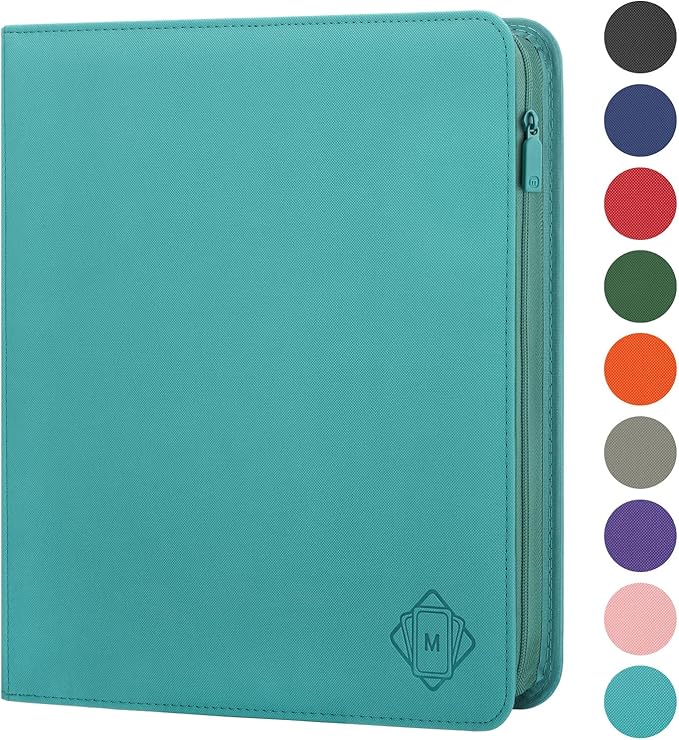 Premium Card Binder 12 Pocket for 720 Pockets Trading Card Binder, PU Zipper Card Collection Album, Sturdy Side-Loading Card Book Holder for MTG, TCG, Game Cards, Sports Cards