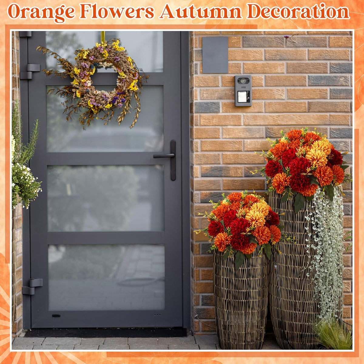 xunyee 12 pcs fall artificial flowers for outdoor, package contents