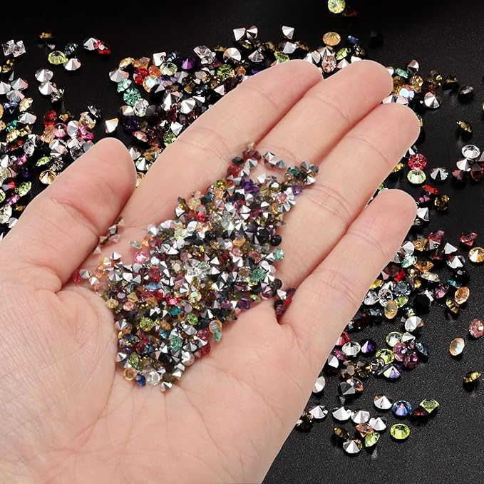 PATIKIL 14000Pcs Wedding Table Scatter Confetti Crystals 3mm Acrylic Diamonds Vase Fillers Gems for Table Centerpiece Decorations Bridal Shower Party, Blue AB