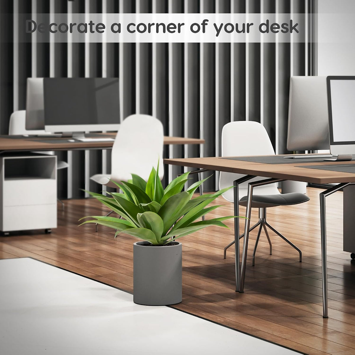 velener 28 inch artificial agave plants outdoor set on a desk or shelf