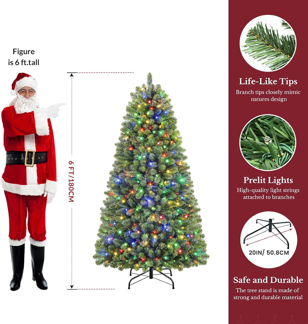 alupssuc 6ft classic spruce artificial prelit christmas tree shown in use