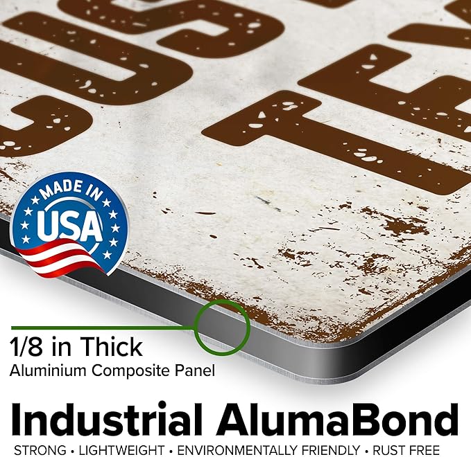 Custom Sign, Custom Street Sign, 11 Font Colors, 13 Font Styles, 4 Hole Options, 22 Sizes, 10x14 Inches, Rust Free DiBound, Fade Resistant, Made in USA by My Sign Center (Rustic)