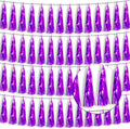 4P Purple Foil Fringe Tassel Banner Garland Metallic Tinsel Streamers Wall Hanging Curtain Backdrop Banner for Parade Floats, 2024 Graduation Decorations, Father's Day Party Decoration