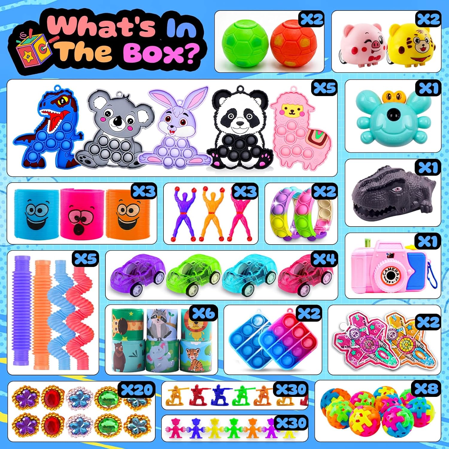 Kiss Monkey 640 PCS Party Favors for Kids, Fidget Toys Bulk, Prize Treasure Box Toys for Classroom, Goodie Bags Stuffers for Kids, Pinata Stuffers for Kids, Birthday Gifts, Carnival Prizes