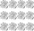 KPOSIYA Hollow Out Flower Napkin Ring Holder Metal Napkin Rings Set of 20 for Wedding Party Holiday Banquet Christmas Dinner Delicate Serviette Buckles Decor Favor (20, Flower-Silver)