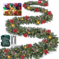 remote control&extra long&12 modes-18 ft prelit christmas garland, main product view