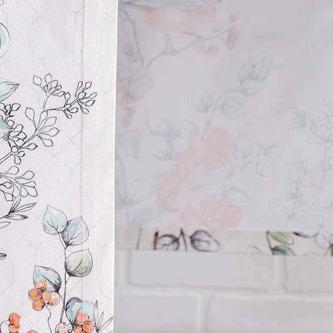 Maison d' Hermine Table Runner 100% Cotton Single Layer Table Runners 108 inches Long for Thanksgiving Christmas Decorations Home Kitchen Dining Party Wedding (Whitish Shabby Chique, 14.5" x 108")