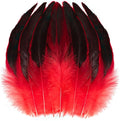 SOGUGOM Red Rooster Tail Feathers - 200 pcs 5-7 inch Craft Bulk Feathers for Craft Projects, Halloween, Hats and Party(Red)