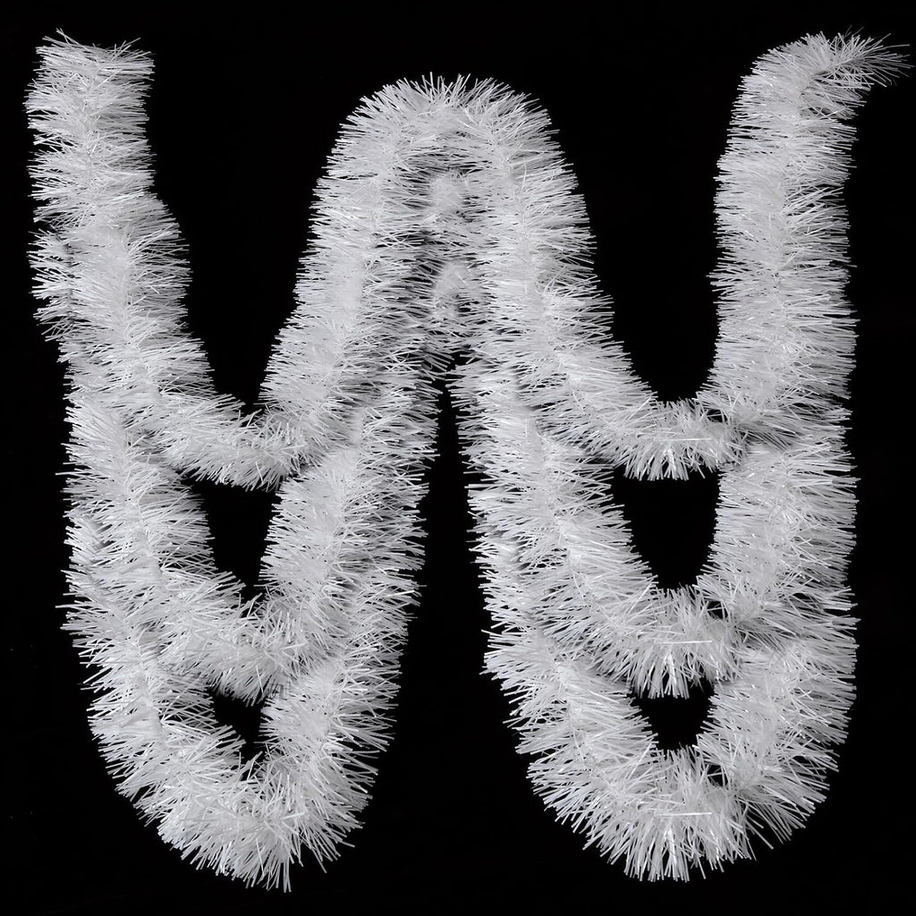 150 ft white tinsel garland christmas holiday tinsel, main product view