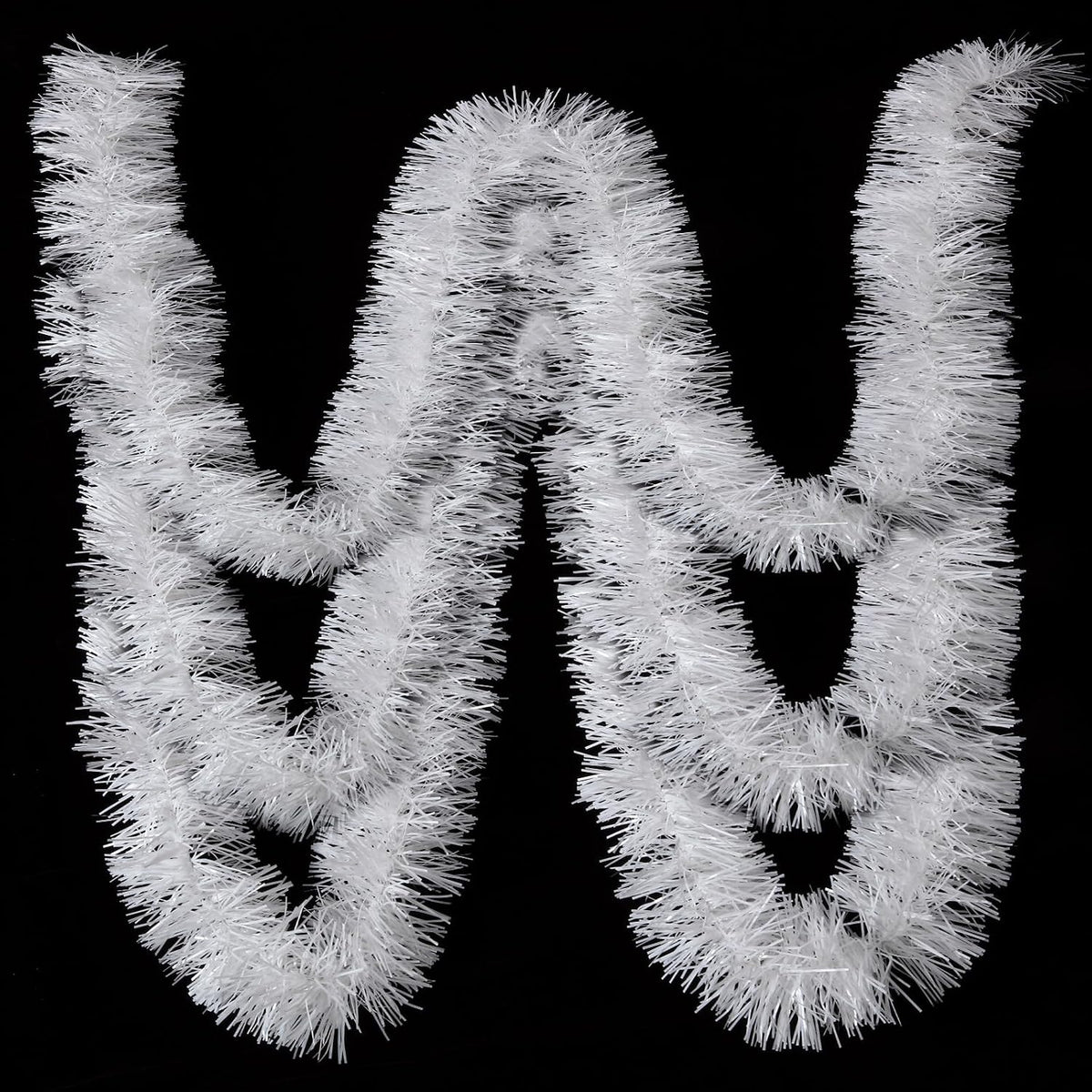 150 ft white tinsel garland christmas holiday tinsel, main product view