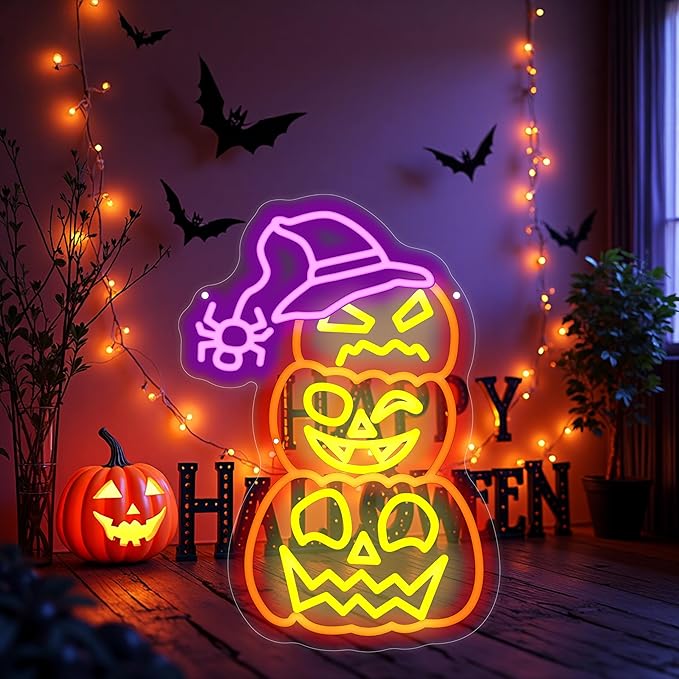 Halloween Pumpkin Patch Sign Pumpkin Halloween Patches Thanksgiving Decor Spider Sign Farmhouse Fall Decor For Front Porch for Table Home Kitchen Bedroom Living Room Bar Pub Club Party