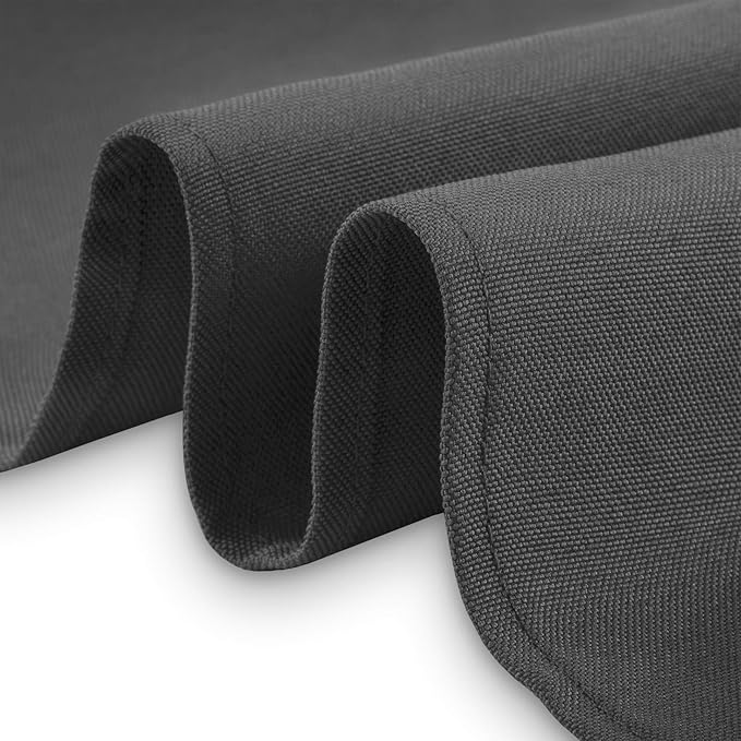 Lann's Linens - 10 Premium 70" x 120" Tablecloths for Wedding/Banquet/Restaurant - Rectangular Polyester Fabric Table Cloth - Dark Gray