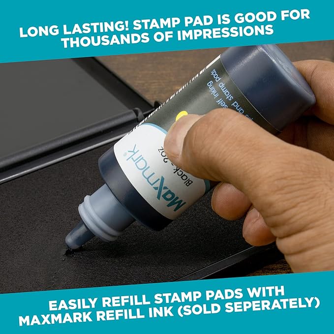 MaxMark Large Dry Stamp Pad - 4-1/4" by 7-1/4" - Premium Quality Felt Pad