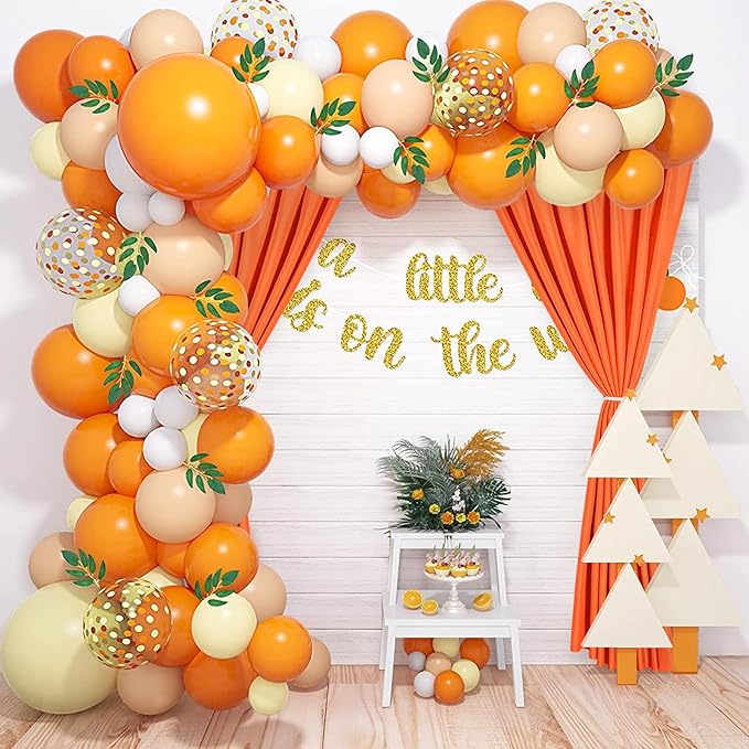 DWCN 10x7 FT Backdrop Curtains for Parties, Photography Backdrop Drapes with Rod Pockets for Wedding Decorations Stage Birthday Family Gatherings, 2 Panels 5ft x 7ft, Orange