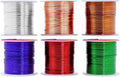 Mandala Crafts 20 Gauge Anodized Aluminum Craft Wire for Jewelry Making - 450 FT Colored Flexible Silver Copper True Blue Brown Red Kelly Green Wire - Bendable for Bonsai Armature Crafting Sculpting