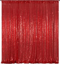 Poise3EHome 20FT x 10FT Sequin Photography Backdrop Curtain for Party Decoration, Red
